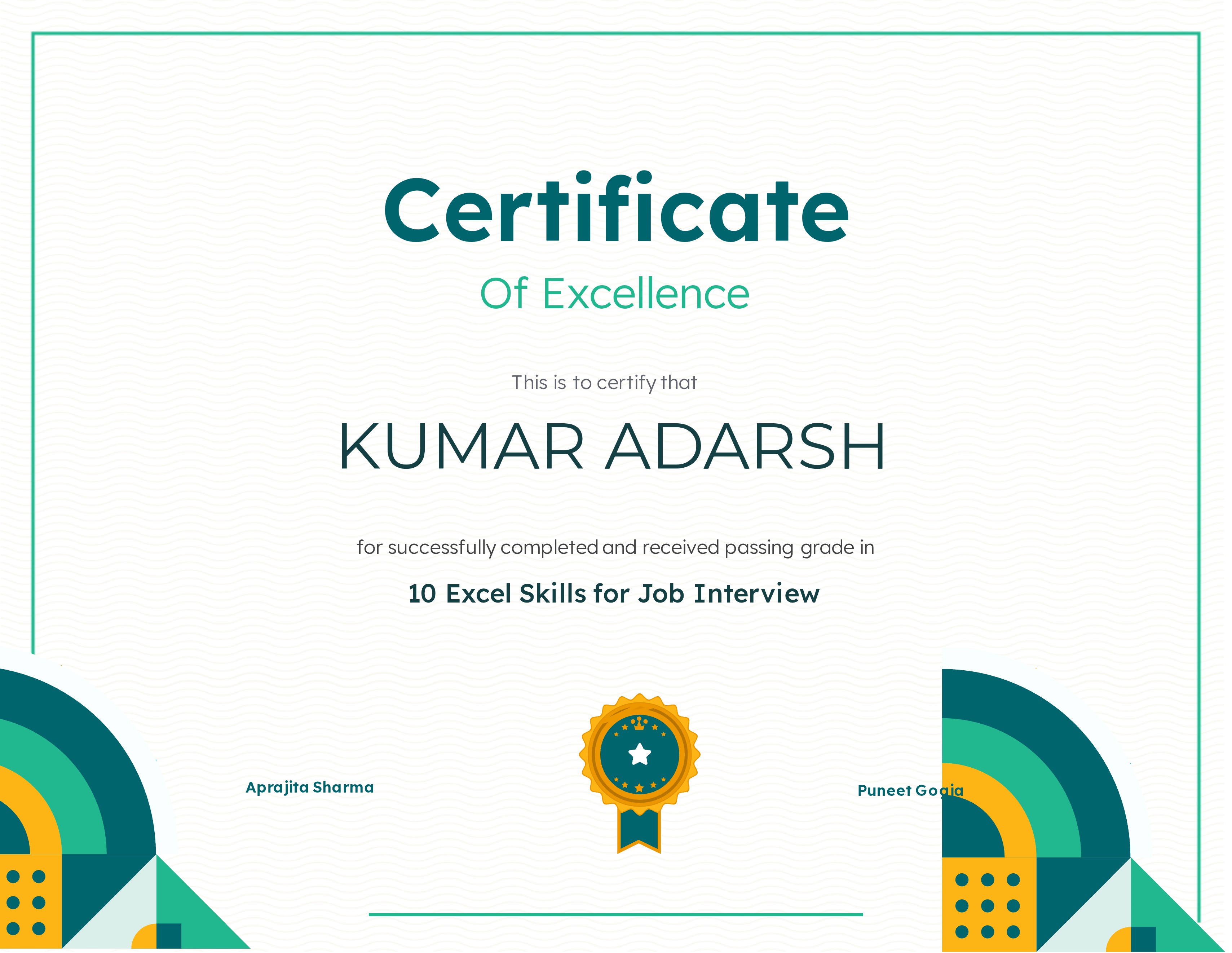10 Excel Skills for Job Interview