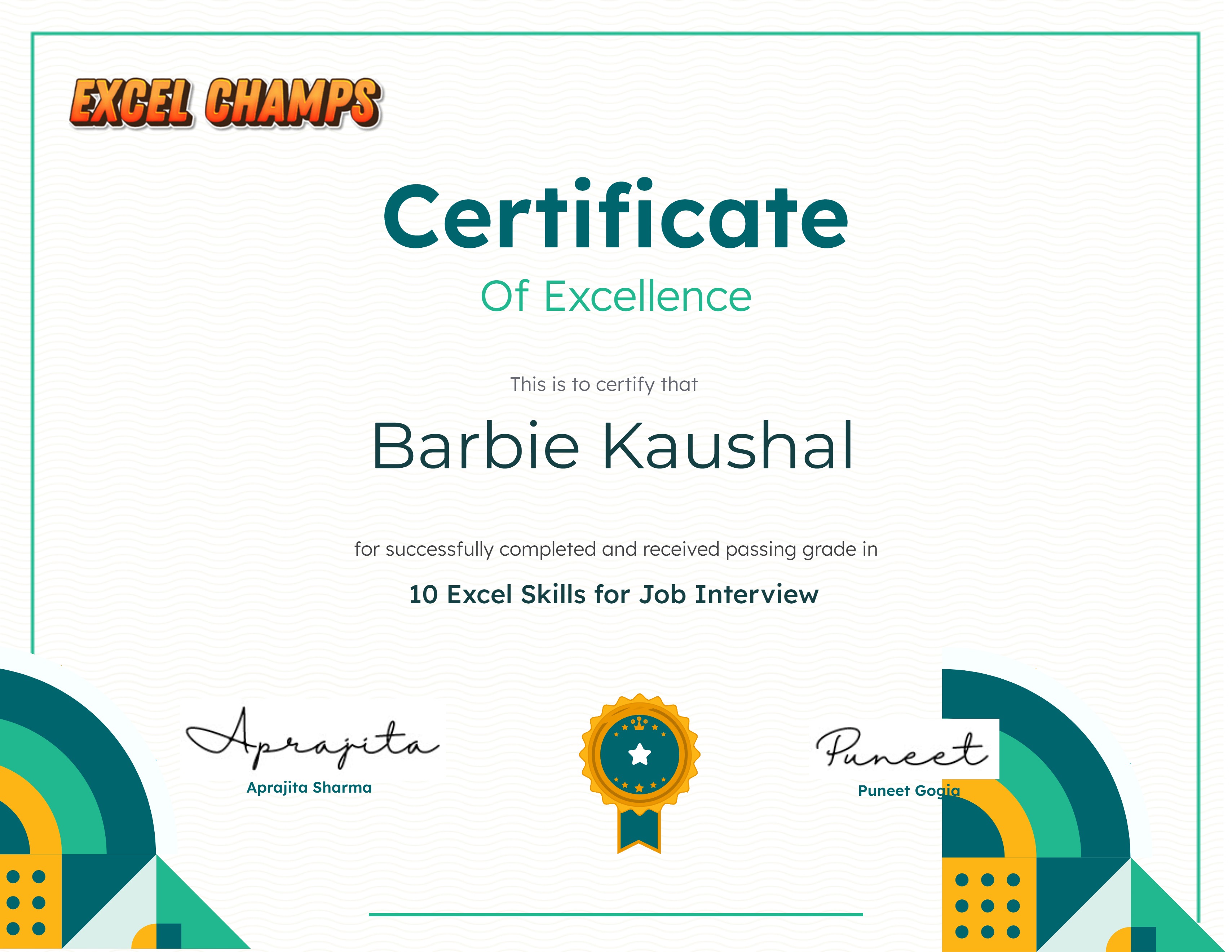 10 Excel Skills for Job Interview