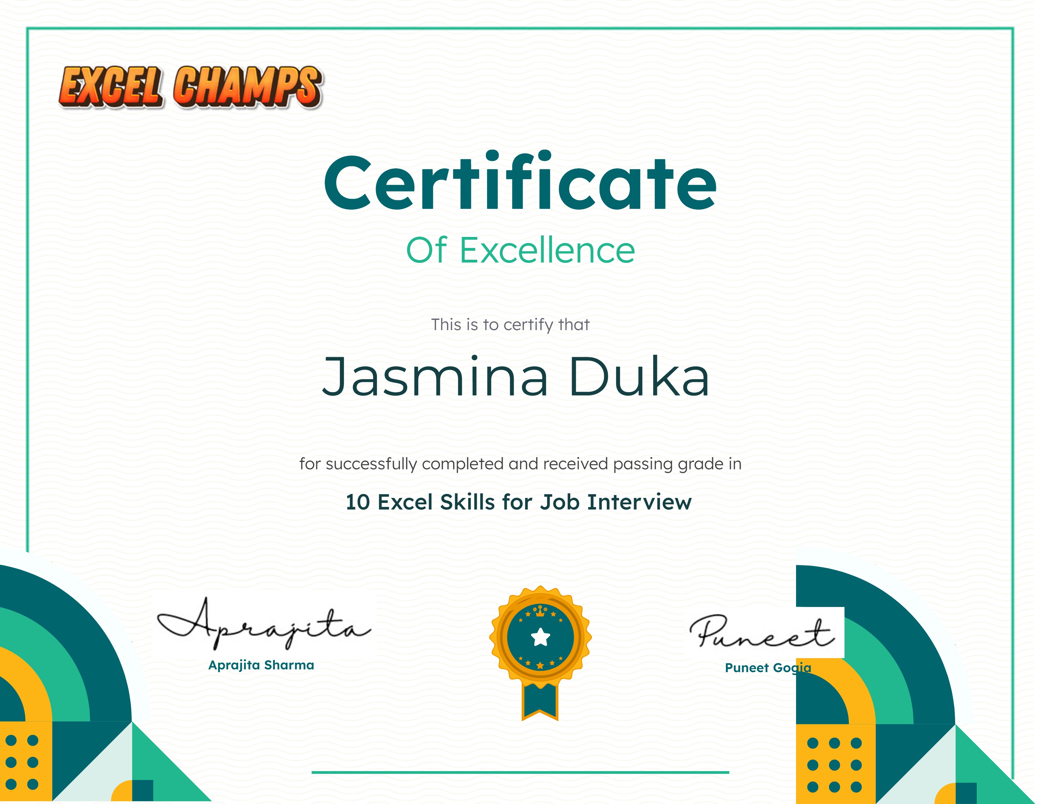 10 Excel Skills for Job Interview