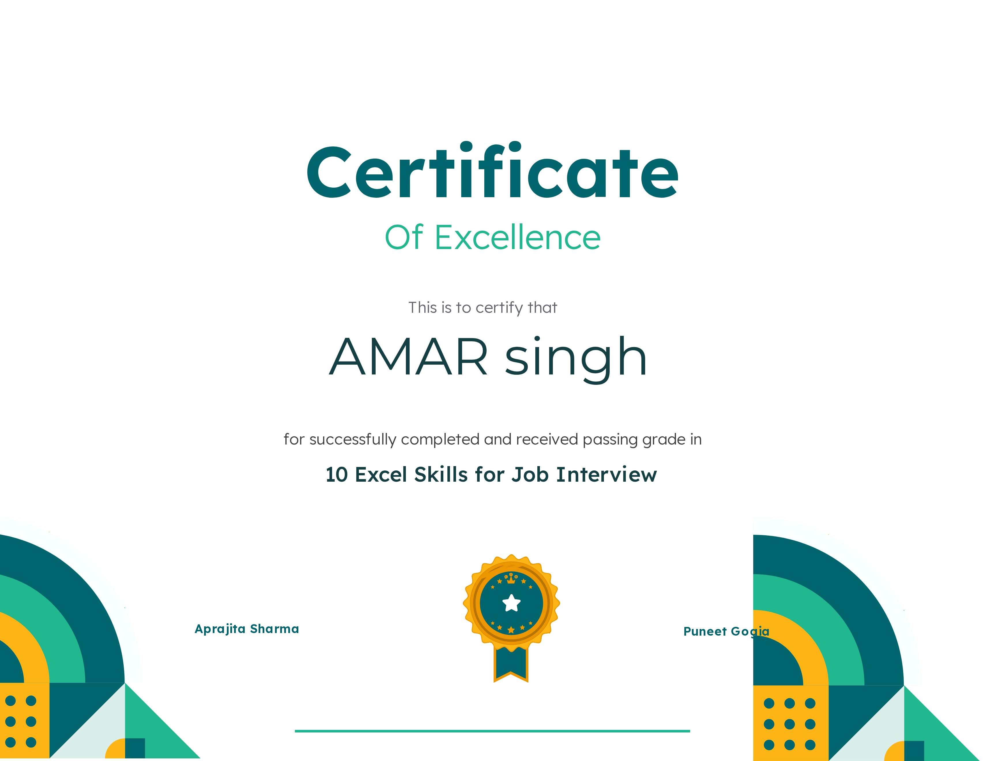 10 Excel Skills for Job Interview